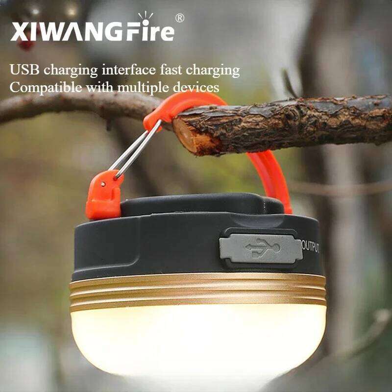 1800mAh USB Rechargeable Portable Flashlight Camping Equipment Lights LED Lantern Table Lamp Outdoor Hiking Night Hanging S260302