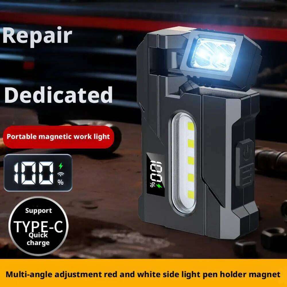 Outdoor Lighting Key COB High Brightness Magnet Pen LED Mini Flashlight Strong Side Portable Warning Light S260302