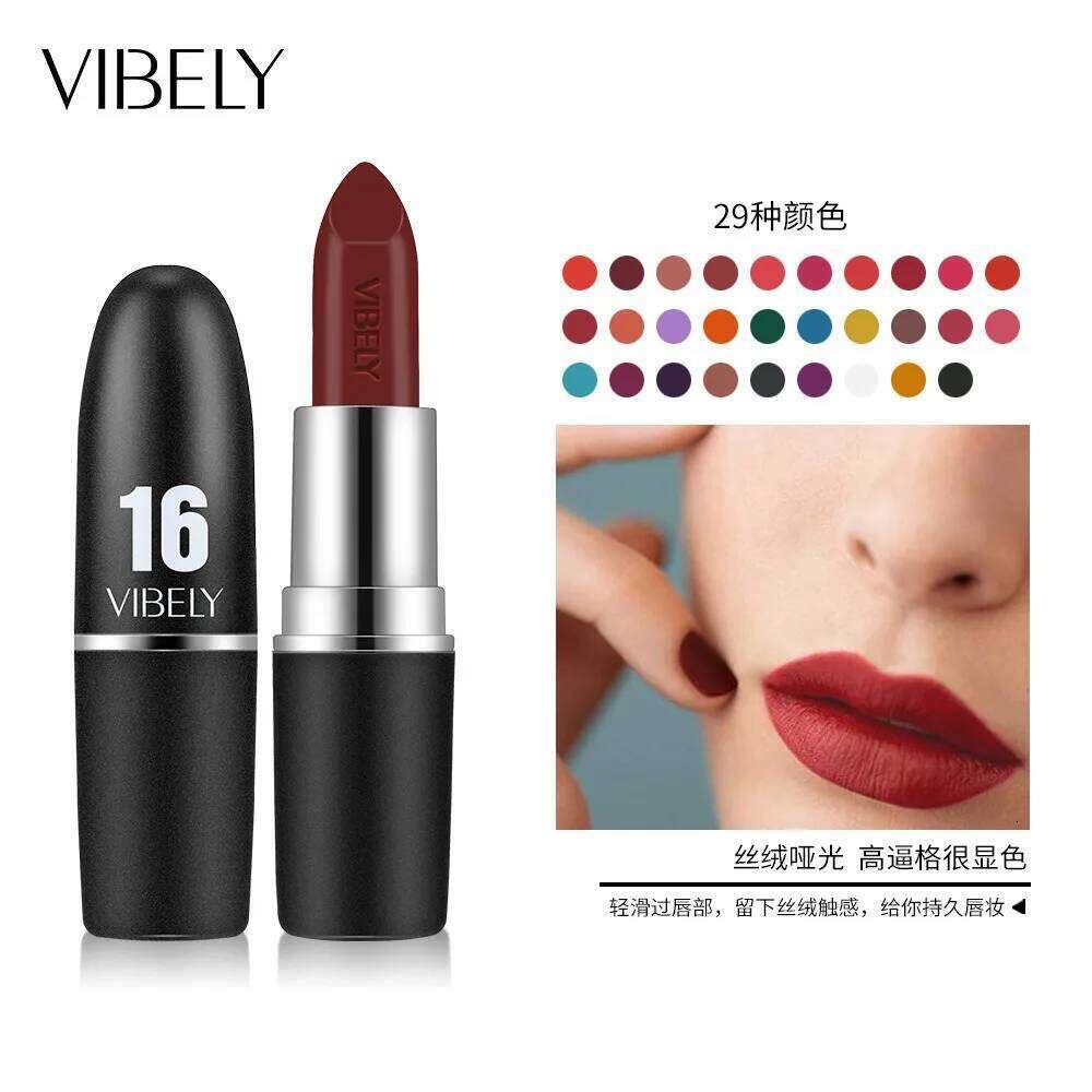 VIBELY Velvet Matte Liquid Lipstick - Transfer Proof, Water Resistant, All-Day Wear H260302
