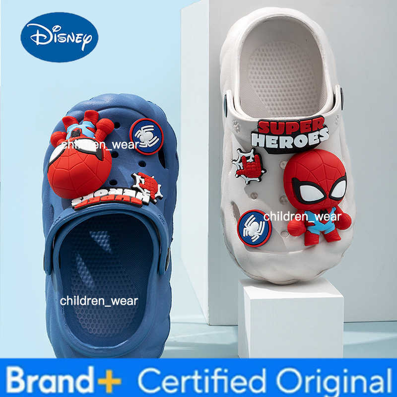 Disney 2026 ChildrenS Hole Sandals Boys Summer Home Slipper Cartoon Spider-Man Slipper ChildrenS Gifts Beach Shoes Size 18-29 H260303