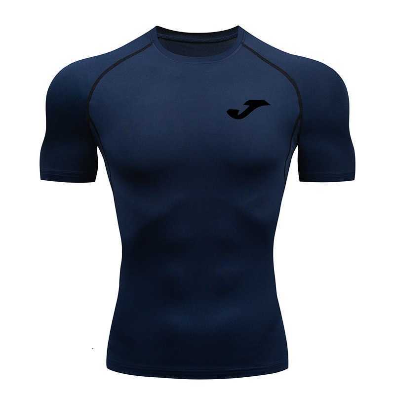 Men's short-sleeved quick-drying sports tight-fitting T-shirt with visible seams, quick-drying gym training tight-fitting clothing, sports short-