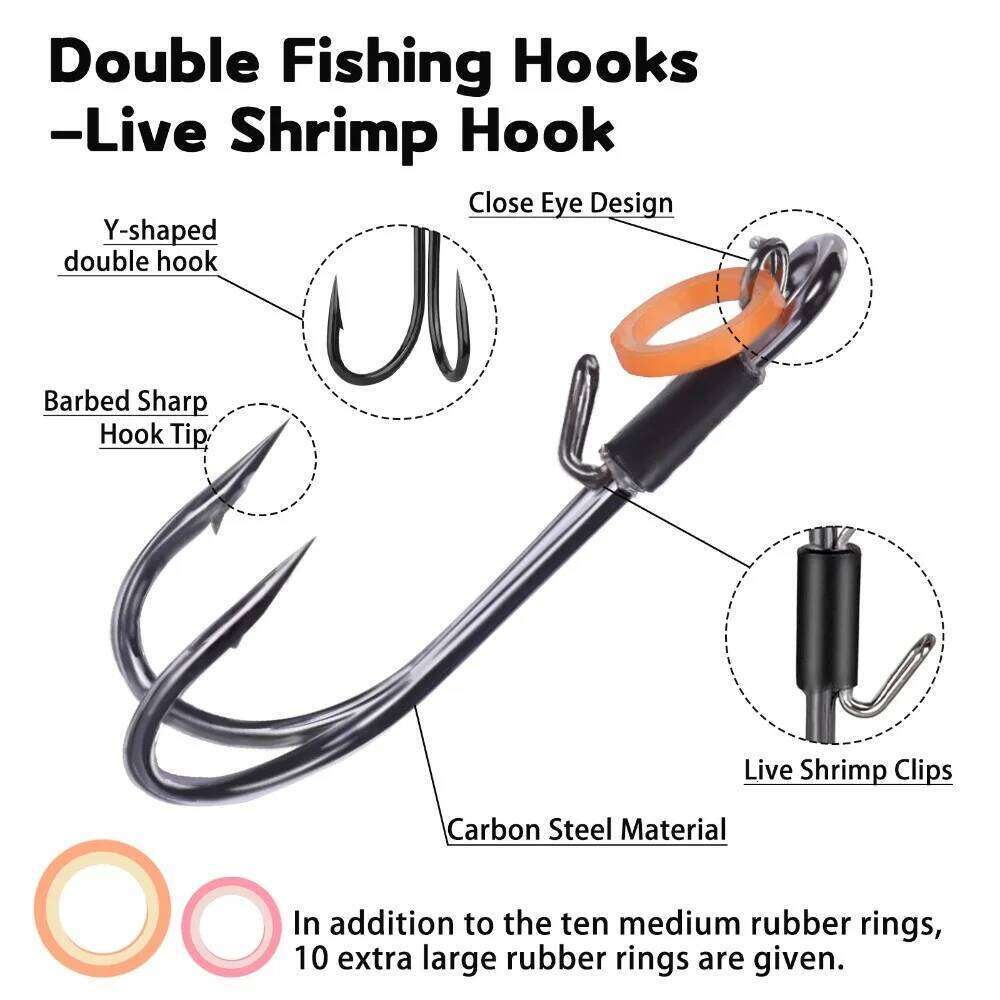 9KM Hooks Live Catfish Fishing Shrimp Holder Hook High Strength Corrosion Resistant Saltwater Freshwater Z260228