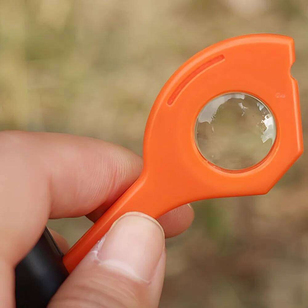 7 in 1 Emergency Safety Whistle Loud Survival whistle thermometer with Mini Compass for Outdoor Hiking Camping Boating S260302