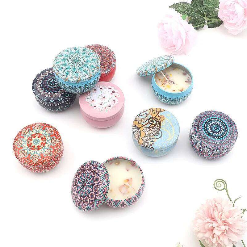 Retro Style Canned Soy Wax Candles for Daily Use Wedding and Birthday Gifts Home Decoration W260303