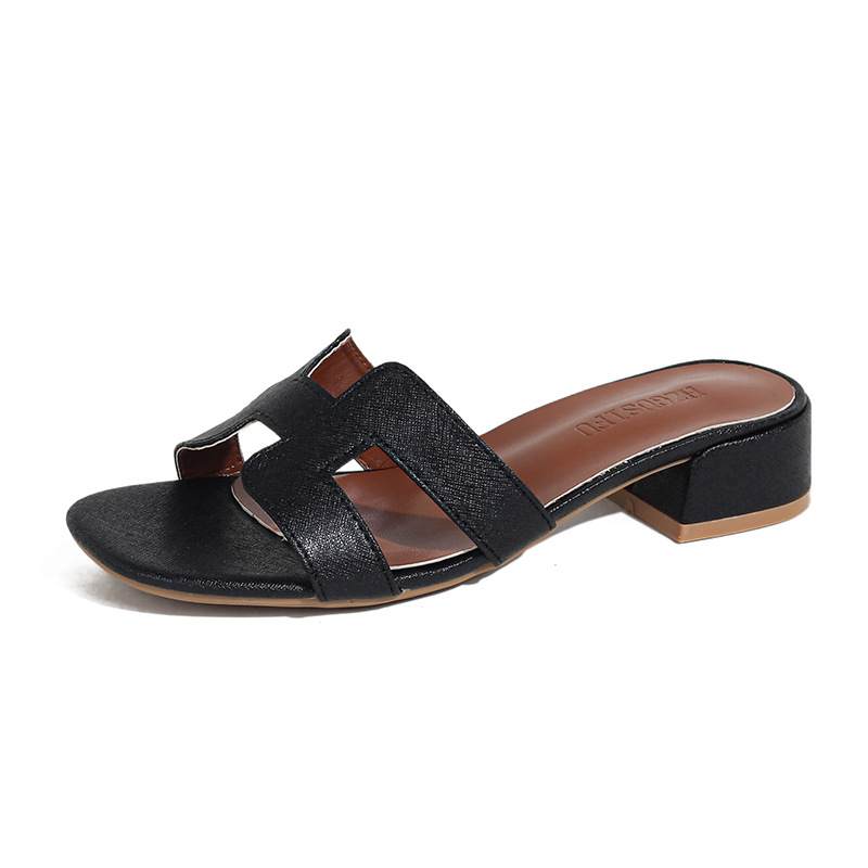 HZGUSIFU 2026 Summer Classic Slippers New Free shipping Outdoor Versatile Designer Sandals Casual Fashion Trendy 3cm High Heel Sandals for Women