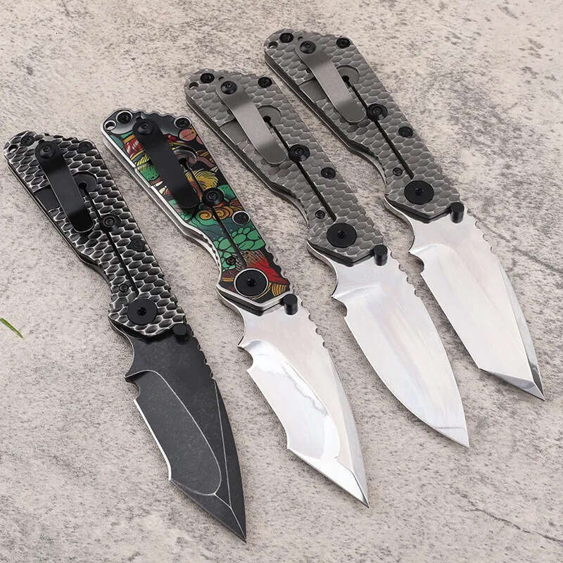 High Quality A2621 Folding Knife D2 Black Stone Wash/Mirror Polish Blade CNC Titanium Alloy Handle Outdoor Camping Hiking EDC Pocket Knives