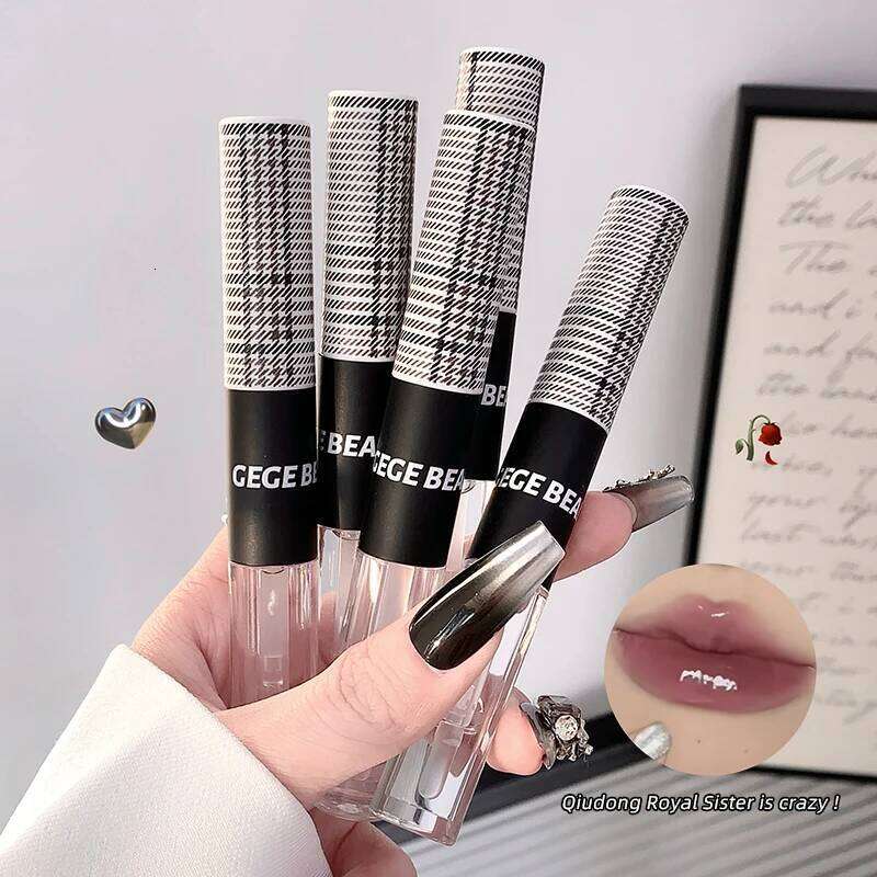 Gege bear double headed gloss matte powder mist raincoat lipstick overlay lip and cheek dual-use H260302