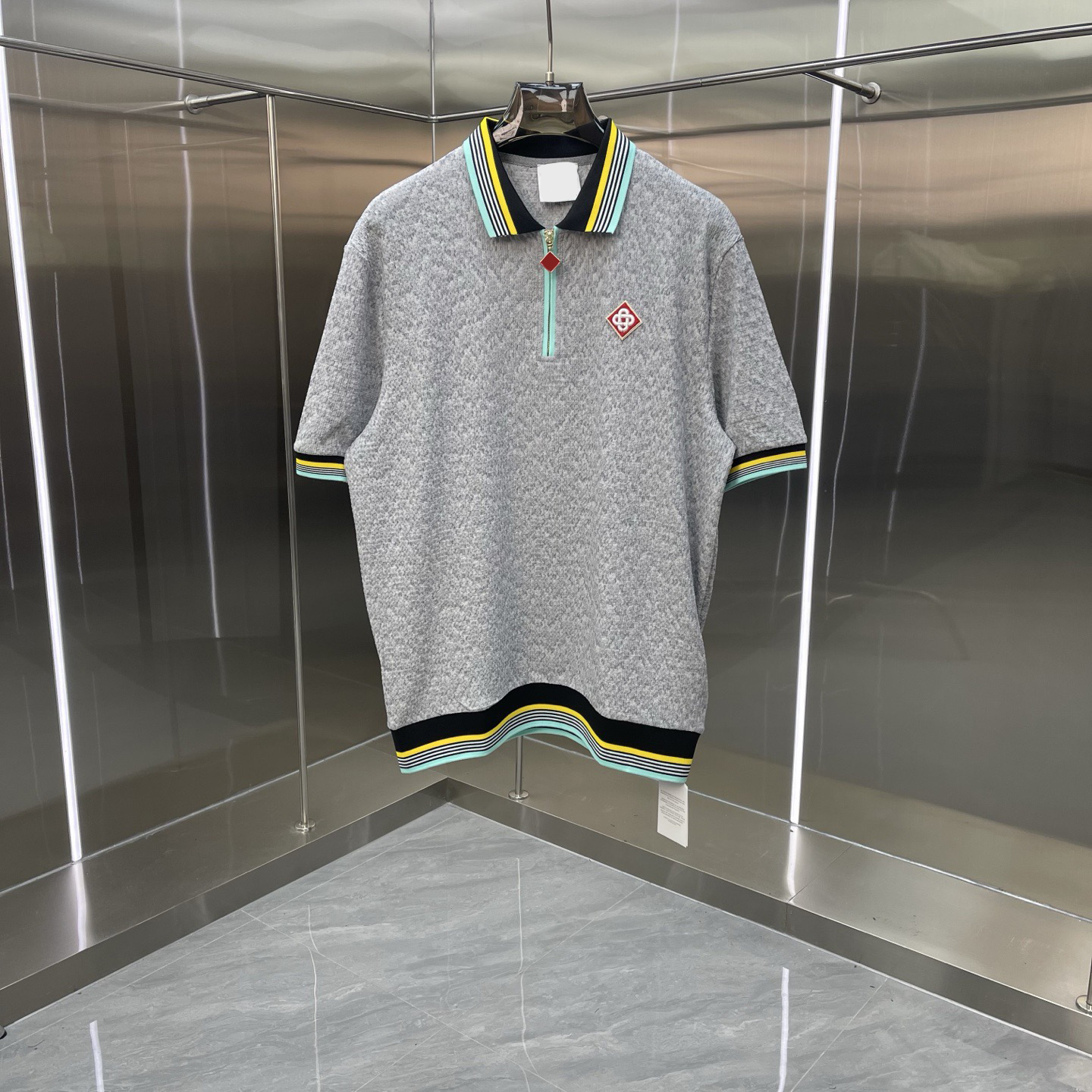 Men's Plus Tees & Polos Round neck embroidered and printed polar style summer wear with street pure cotton d7