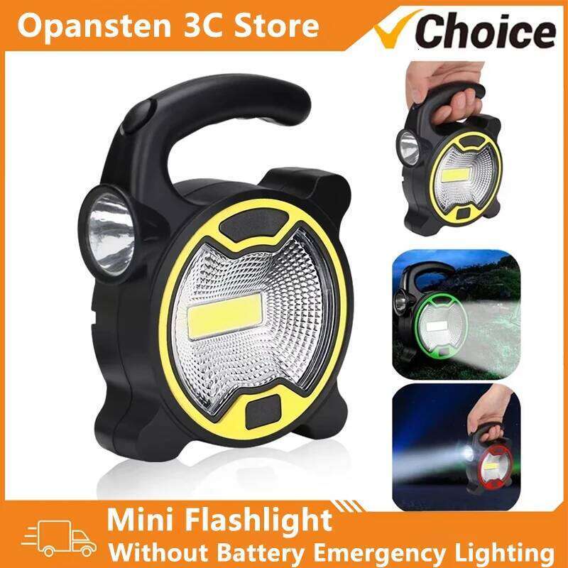 Mini Portable Work Light Powered Handheld Lantern Super Bright Flashlight Outdoor Tent Camping Lights Without Battery S260302