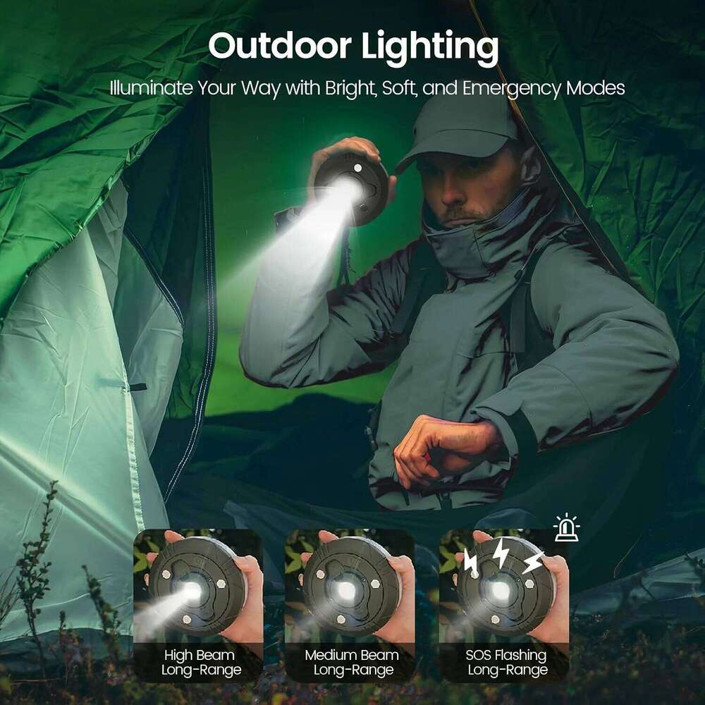 4-in-1 Reel String Lights Outdoor USB Camping Lamp Recyclable LED Night Light For Garden Tent Room Decor S260302
