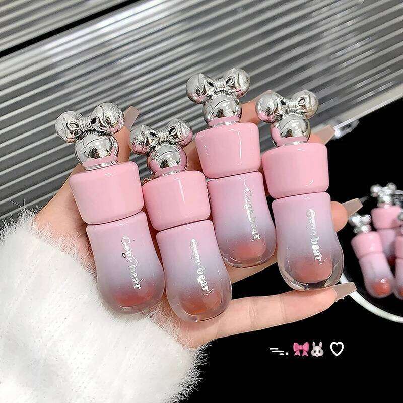 Gege bear Light Glass-Like Lip Lacquer - Mirror Shine, Hydrating Formula Long-Wear Lipstick Lipgloss H260302