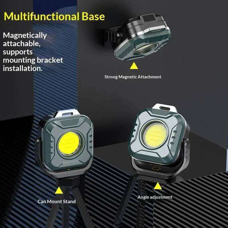 Magnetic Handheld Flashlight, Portable COB Keychain Light with High Lumen for Camping Outdoor Work EDC S260302