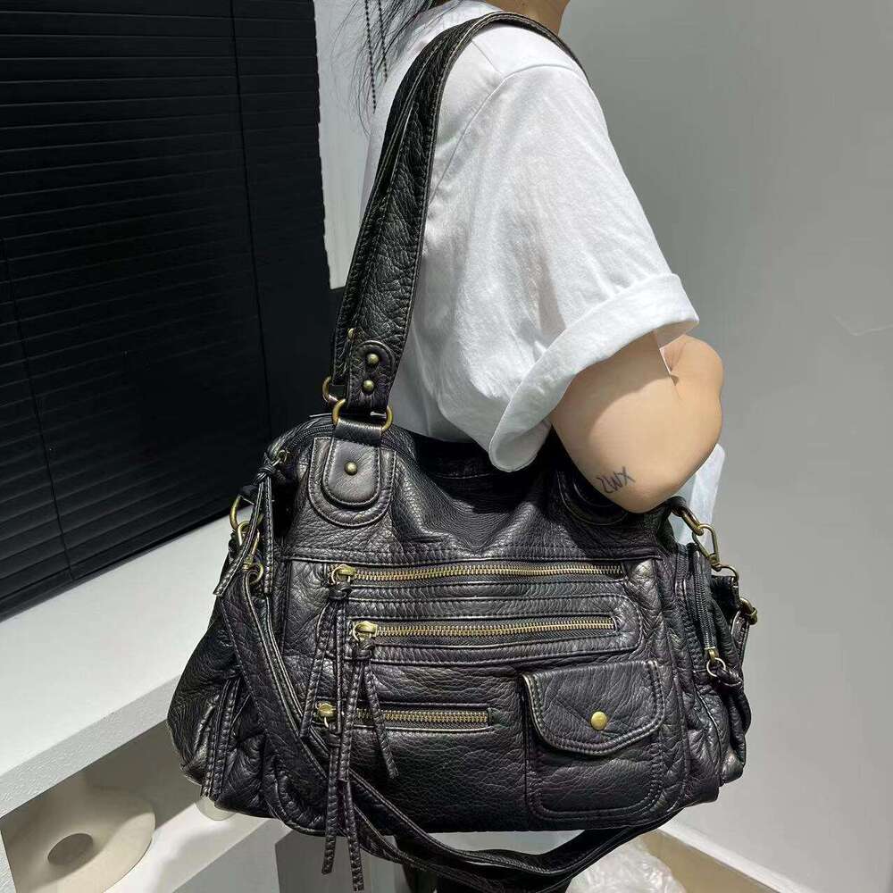 Luxury Shoulder Bags Totes Hobo Cross Border Exclusive Amazon Hot Selling Women S Fashion Retro Tote Korean And Japanese Trend Simple Crossbody Bag SE