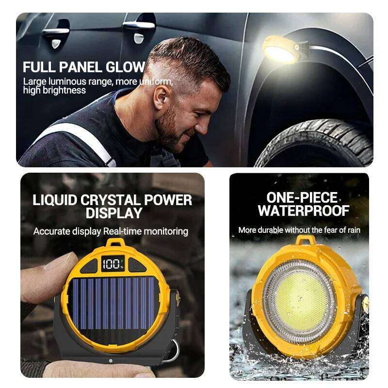 COB LED Mini Flashlight - USB Rechargeable Light Magnetic Led Torch with 500LM Bright Lantern for Camping Emergency Working Use S260302