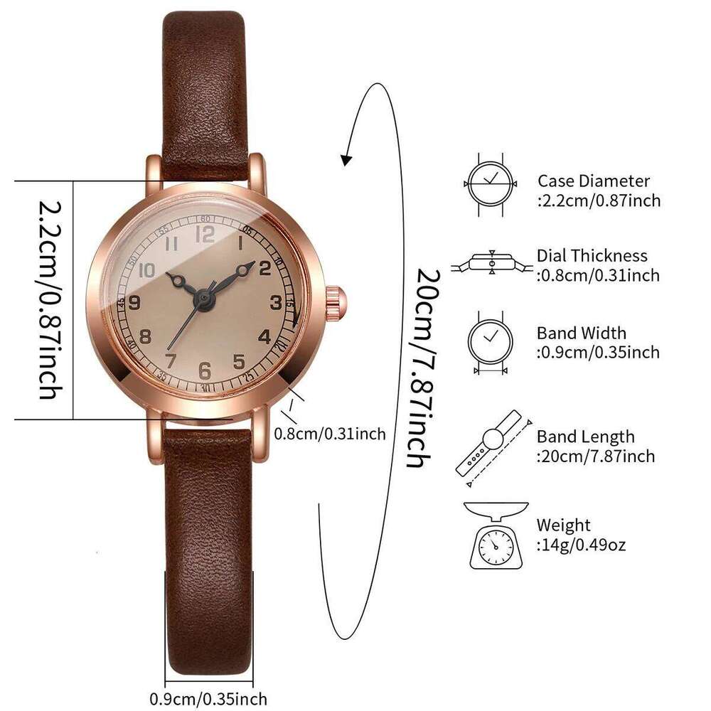 Fashion Small Arabic Dial Women Quartz Watch Elegant Ultra-thin Leather Strap Wristwatch Reloj Mujer Girls Clock Gift XJ260303