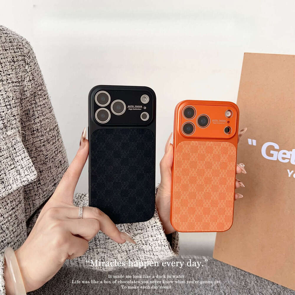 Matte Fabric Texture Phone Case iPhone Series Suitable for Apple 17 Pro Max plaid phone case for Daily Commute & Business