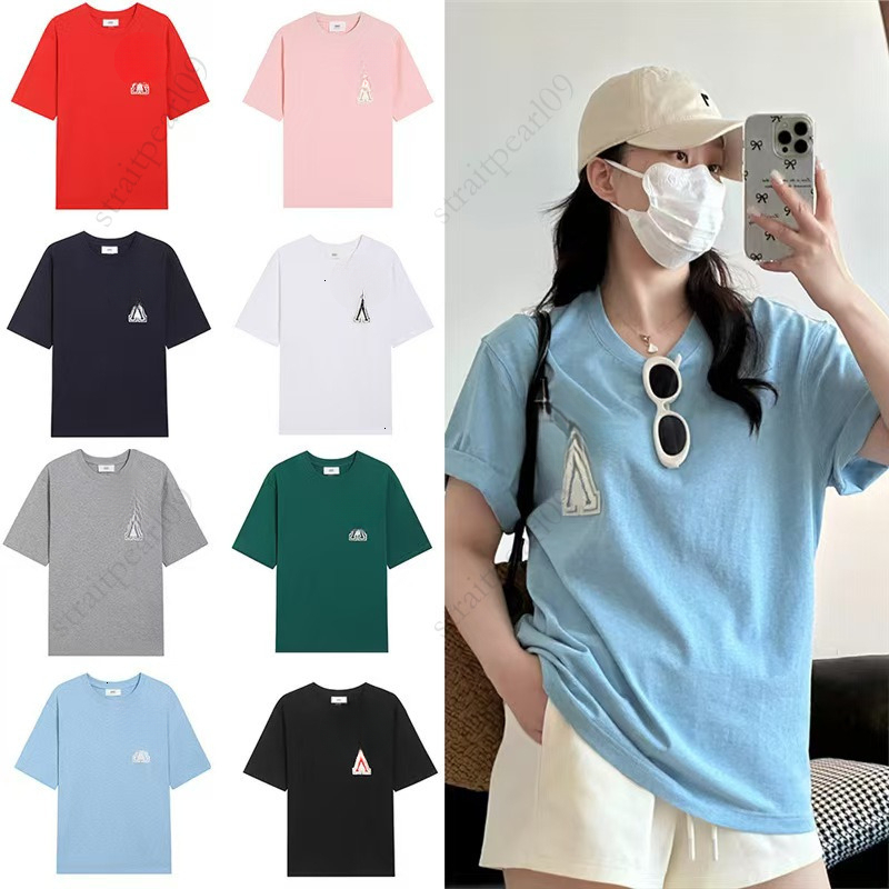 Designer Tshirt Mens High Quality Heart Embroidered T For Women Luxury Womens Tee Shirts -8 Cotton Short Sleeve Shirt Summer Tops