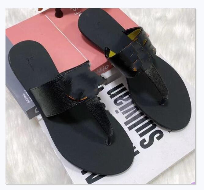 Designer Slippers slides sandals Summer Flats Sexy real leather platform Shoes Ladies Beach Effortlessly Stylish Slides size 36-42 C692