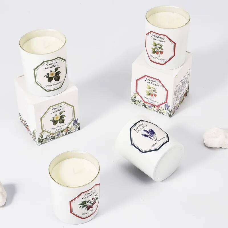 Plant Aromatherapy Handmade Soybean Wax Essential Oil Smokeless Fragrance Scented Candle Romantic Decoration Return Gift W260303