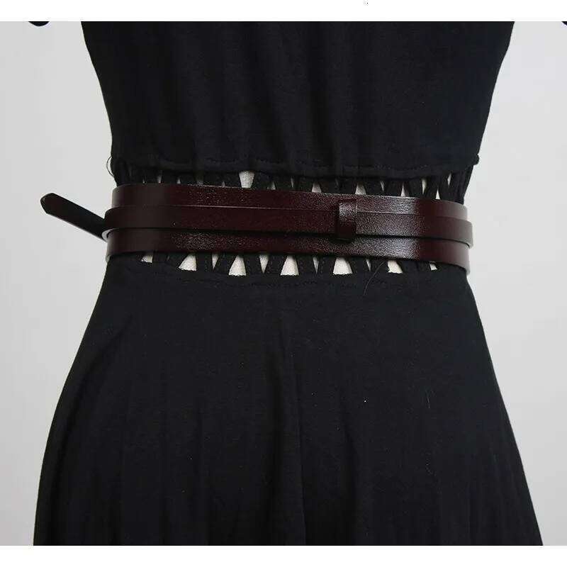 Women Head Layer Cowhide Suit Coat Wide Waistband ins Style Fashion European American Genuine Leather Waist Seal for Woman S260228