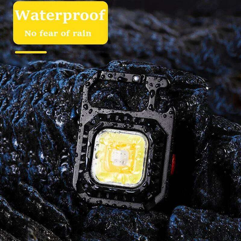 800LM Mini LED Flashlight USB C Rechargeable Keychain Multifunctional Work Light Outdoor Camping Lantern Fishing Torch S260302