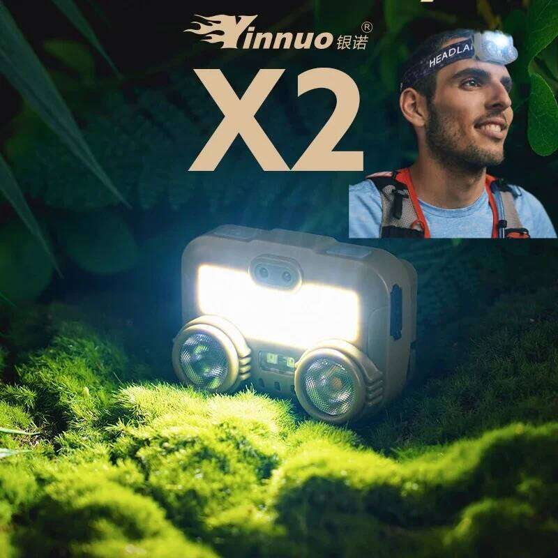 MOUNTAINHIKER YinNuo X2 1000mAh LED Headlamp Strong Light 260 Lumen Outdoor Camping Fishing Flashlight Type-C Charger USB Outpu S260302
