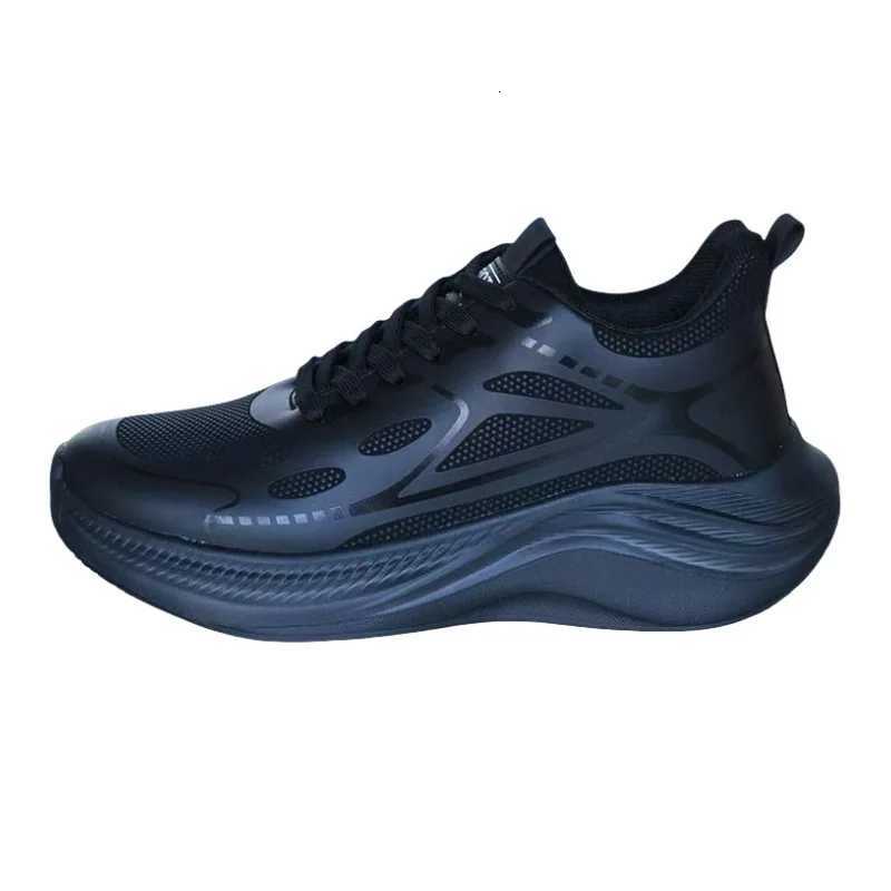 Leather waterproof thick soled elastic sports shoes autumn and winter anti slip casual running sports shoes K260303 - view 4