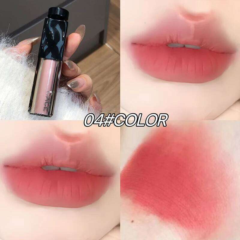 CACE Mud 6 Colors Mist Velvet Nude Liquid Lipstick Waterproof Lasting Lipgloss Non-stick Cup Sexy Red Lip Tint Korean Makeup H260302