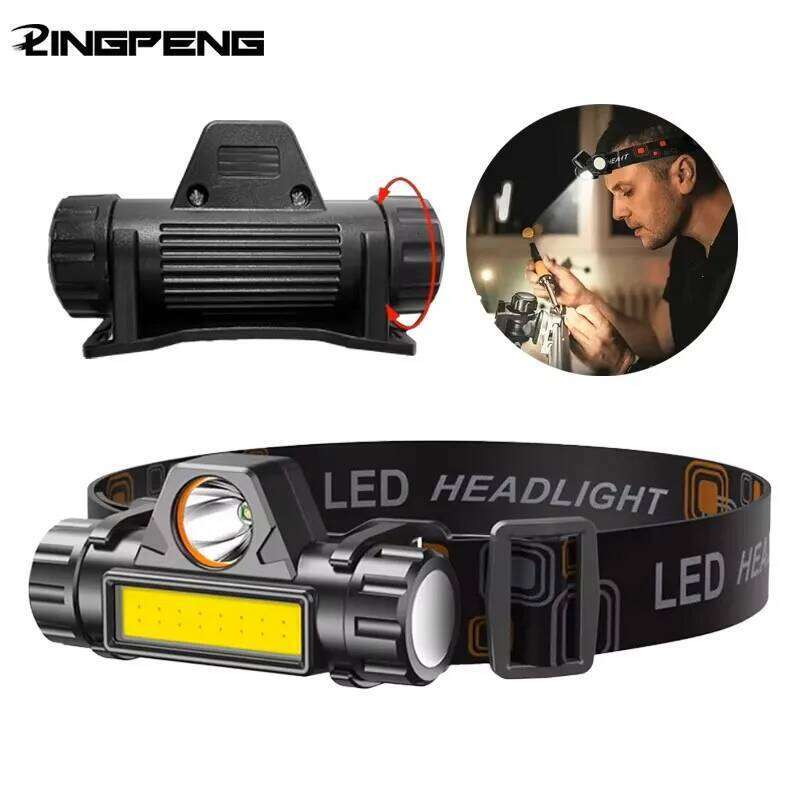 Rechargeable LED Headlamp Strong Magnetic Powerful Headlight Super Bright Waterproof Head Torch For Outdoor Fishing S260302