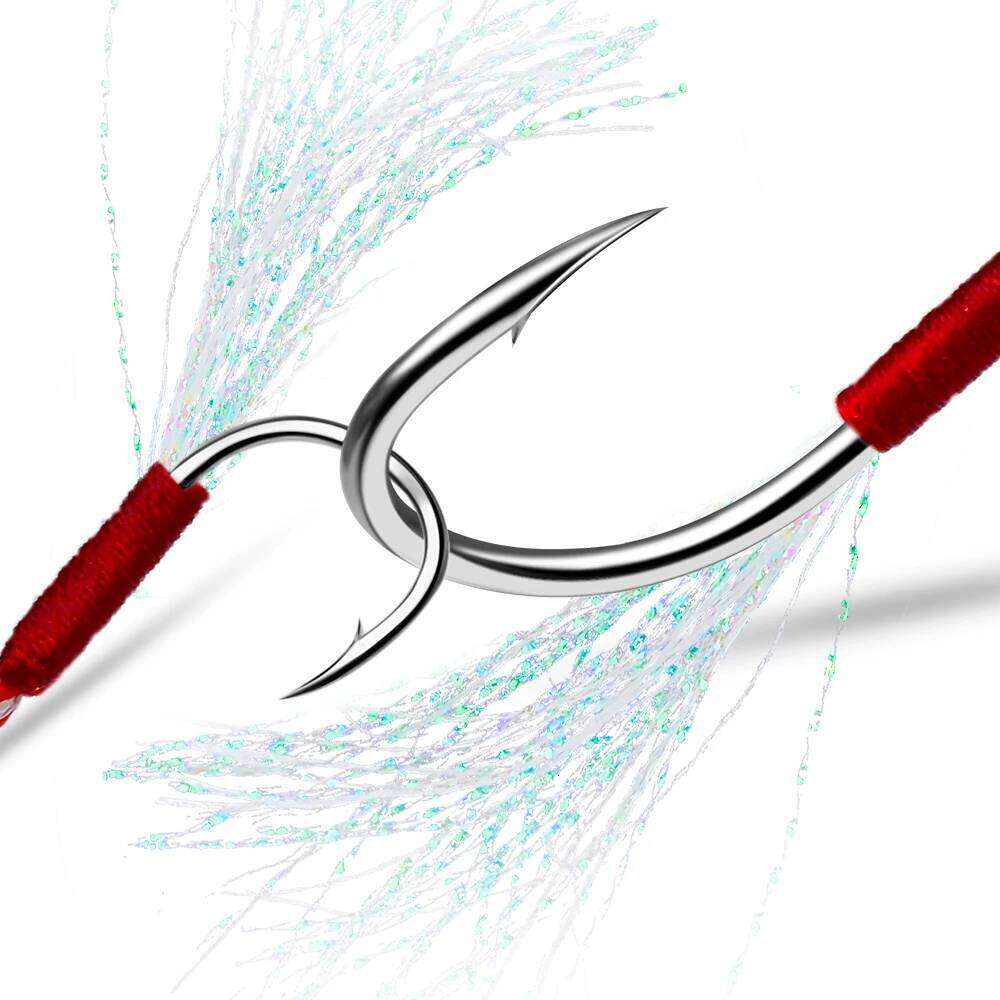 10pcs barbed fast slow falling bait for boat and sea fishing, jumper hook, fishing accessories Z260228