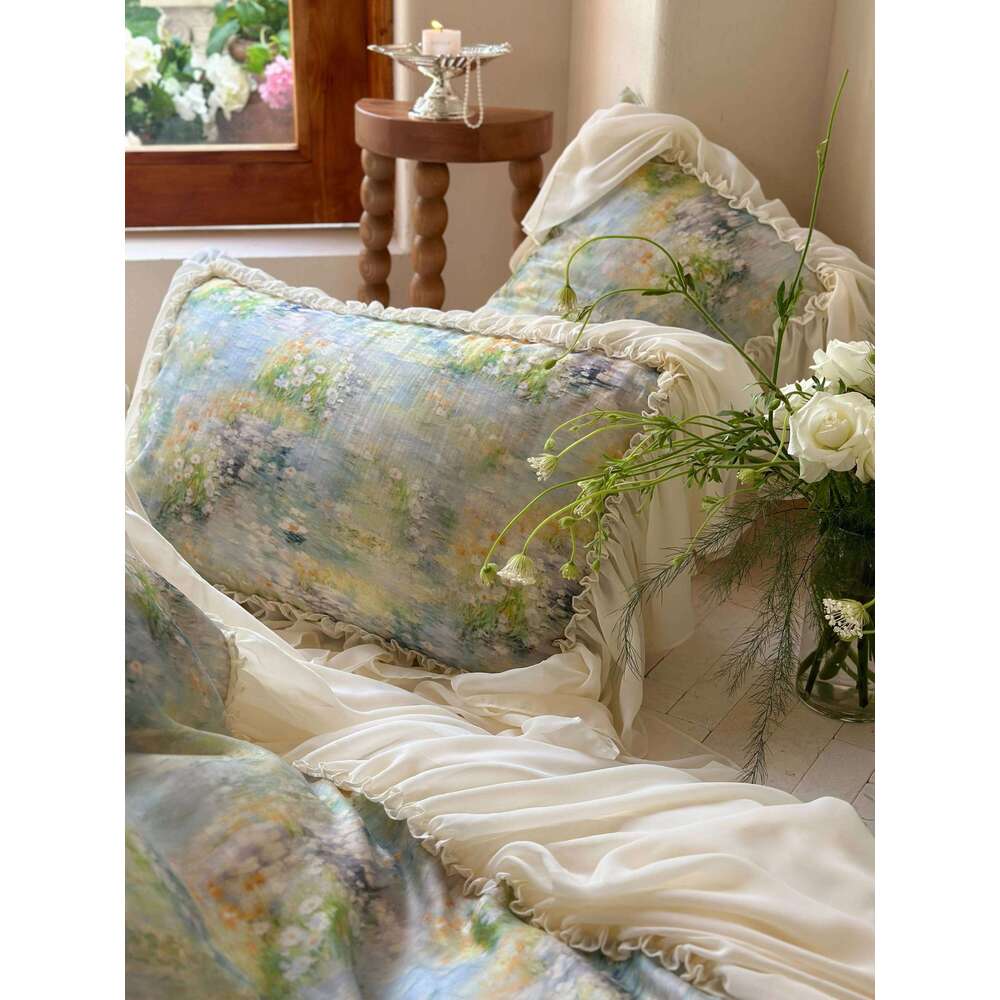 Customizable silk cotton splash bed four-piece set girl fairy romance W260302