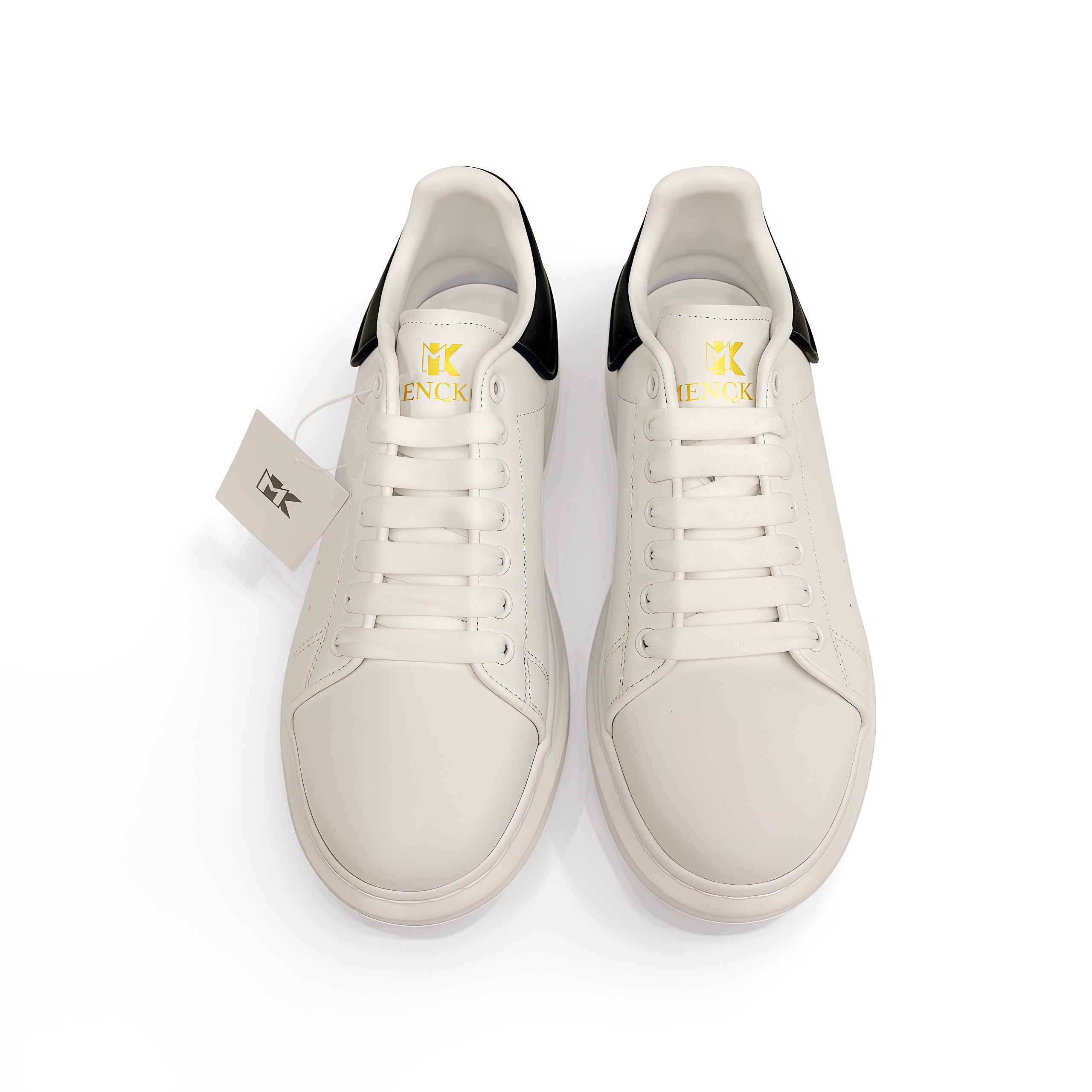 MENCKOR Spring and Summer New Low-top Thick-soled Height-increasing Casual Sports White Shoes for Men and Women, Daily Commuting for Students