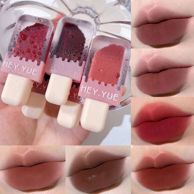 HEYYUE Ice Cream Glaze Velvet Matte Finish, Pudding Lip Clay, -Friendly Everyday Skin-Brightening Lipstick H260302