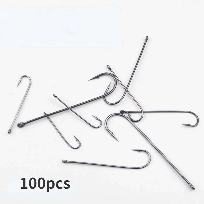 Carlisle bulk handle extra long tube pay sea fishing with barb oblique mouth eel, mackerel, pomfret hook Z260228