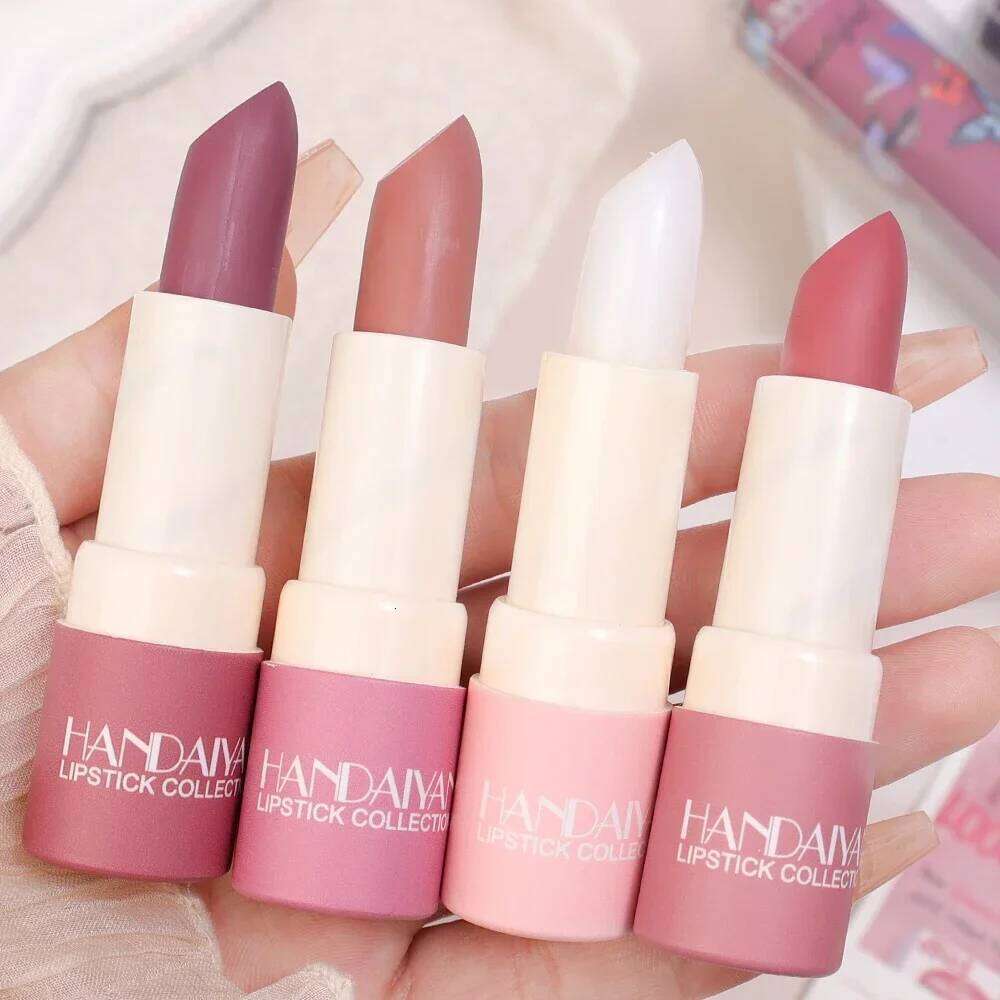 Nude Matte Velvet Lipstick 8 Colors Waterproof Long Lasting Not Fading Sexy Red Pink Lipsticks Non-Stick Cup Lip Makeup Cosmetic H260302