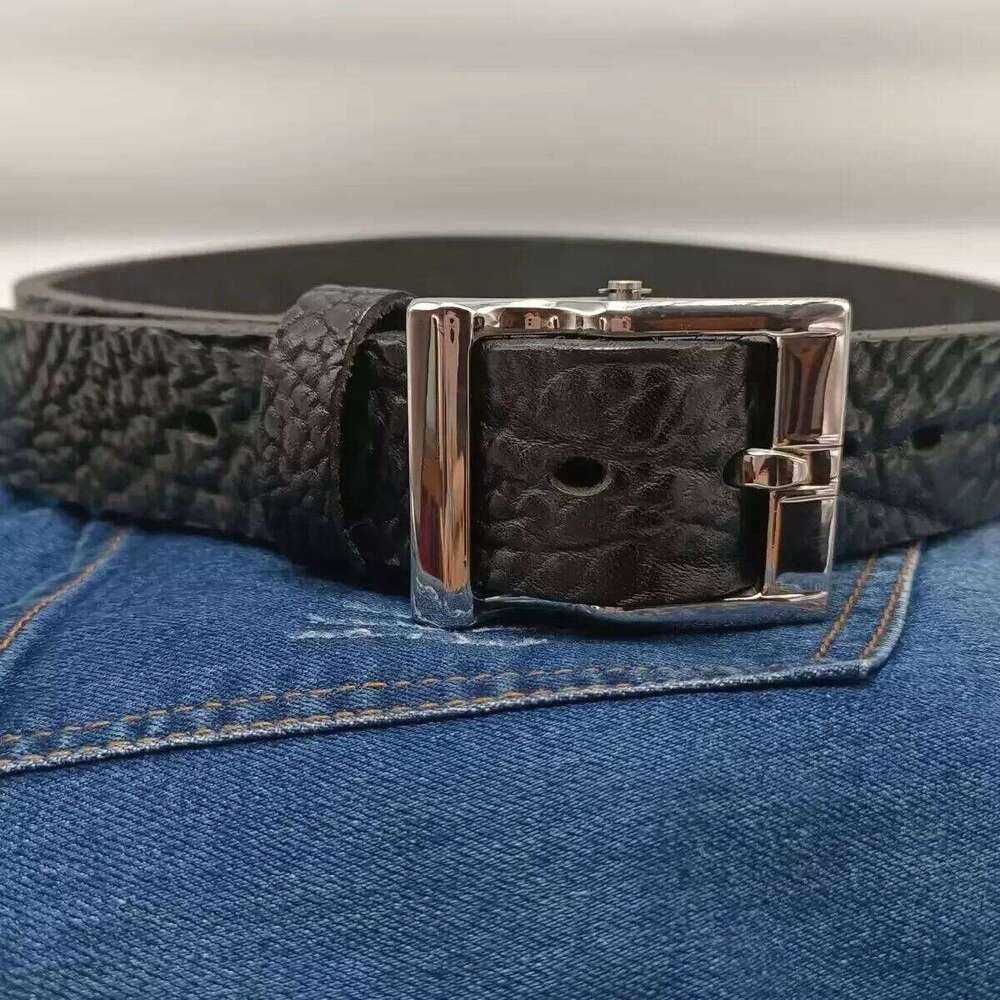 Mens Stainless Steel Buckle Cowhide Handmade Genuine Thickened Belts For Men Luxury Cowboy Belt Gift Full Grain Leather S260228