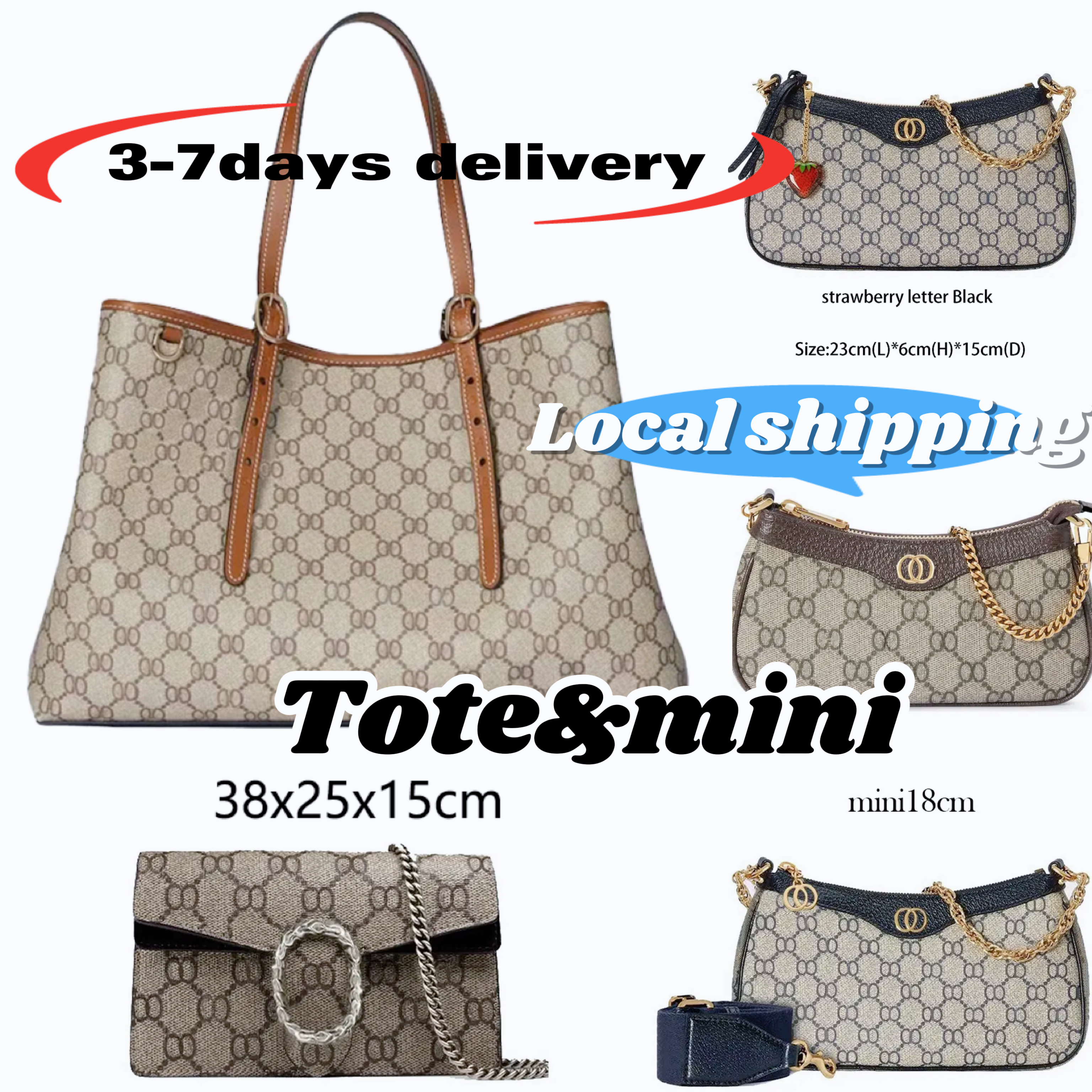 12a purse Ophidia designer bag city tote bag mini bag shoulder bag Canvas Emblem brown tote bag New Hobo Bags handbag handle crossbody bag for women Classic Monogram