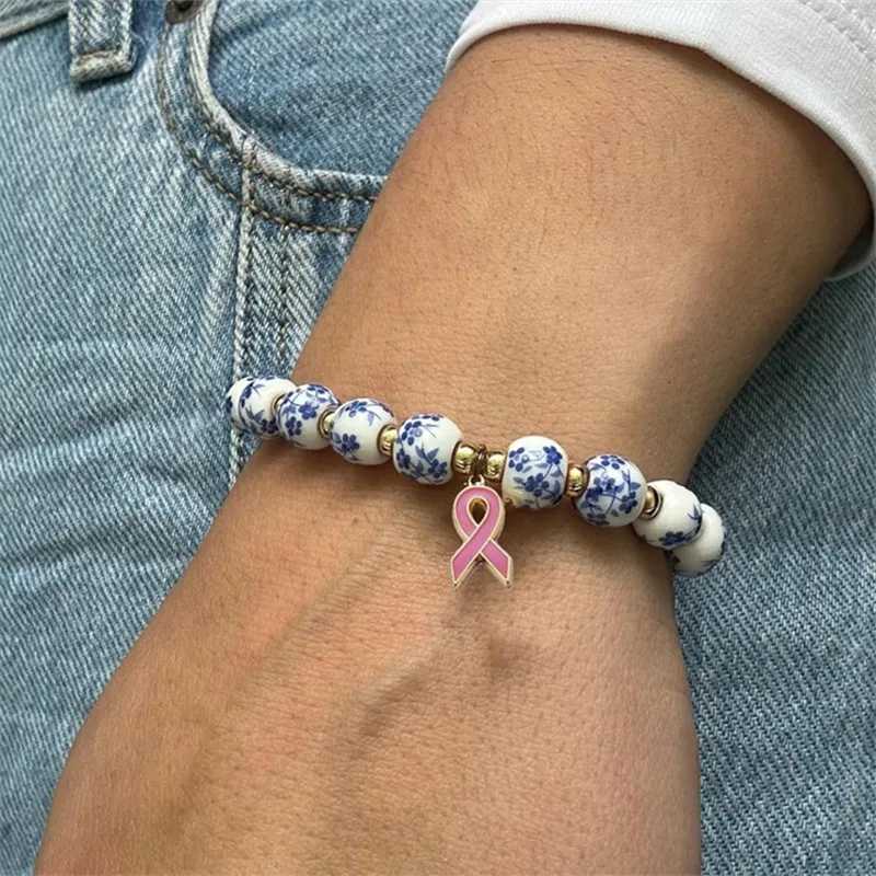 Ceramic golden beads Baroque pearl bracelet Virgin Mary and Jesus Charm Gift/Cross Jewelry/Christian Gift with Gift Box H260303
