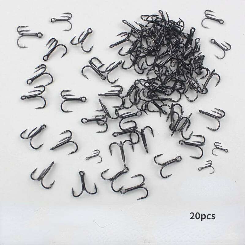 Three hooks carbon steel micro-object anchor horse white strip Luofei mouth Luya fish ultra-small fly hook Z260228