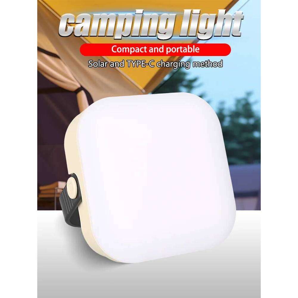 Mini COB Floodlight Rechargeable Pocket Lantern Outdoor Camping Emergency Waterproof Tent Light with Digital Display & Hook S260302