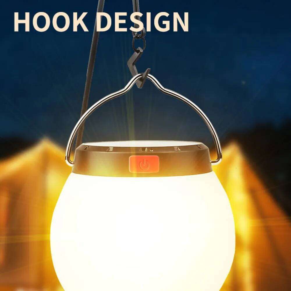 800mAh Solar LED Camping Lantern, Waterproof Emergency Light with 3 Modes for Outdoor Tent Power Outage S260302