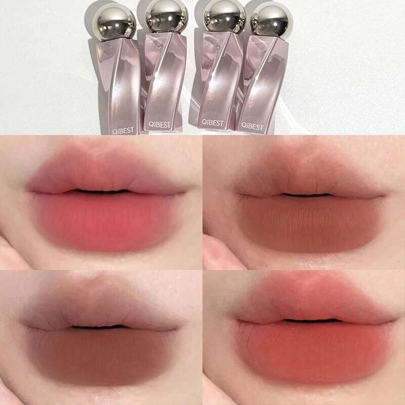 QIBEST Matte Velvet Gloss Waterproof Liquid Lipstick Nude Tint Makeup Glaze Red Lip Stain Korean Cosmetics H260302