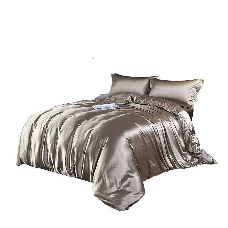 Luxury four-piece set double-sided mulberry silk satin quilt cover bedding dormitory selection 1.2M bed model W260302