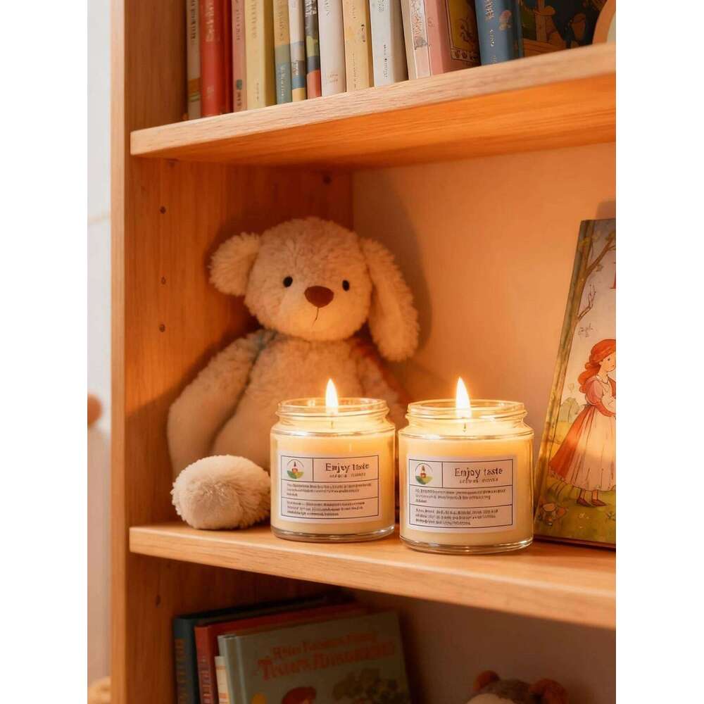 One transparent glass scented candle, for commemoration, decoration, natural plant wax W260303