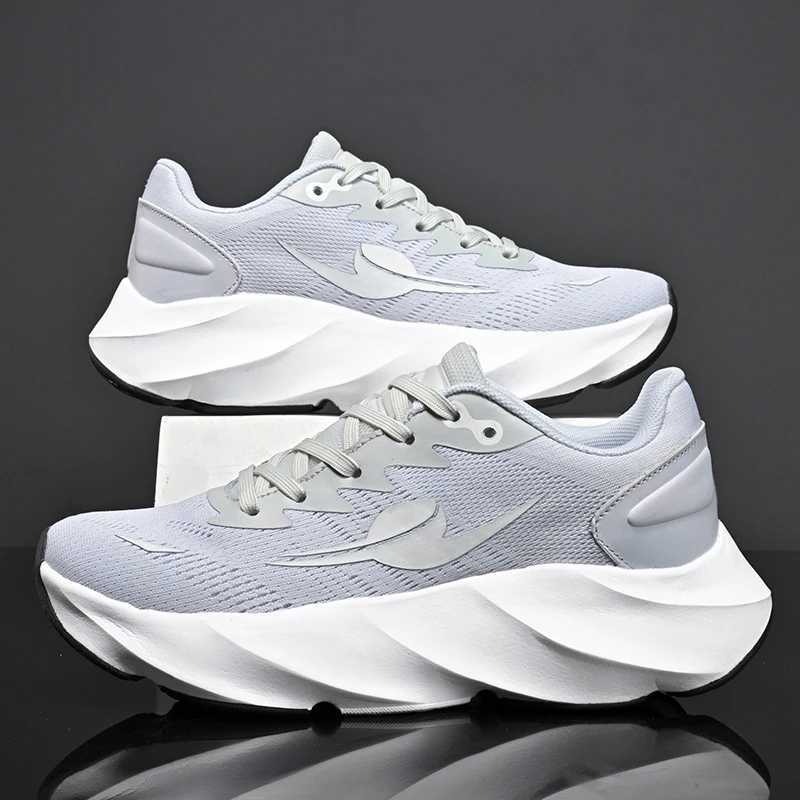 Carbon Plate Men Running Shoes Marathon Speciality Sports Breathable Lightweight Womens Comfortable Nonskid Leisure Sneakers K260303