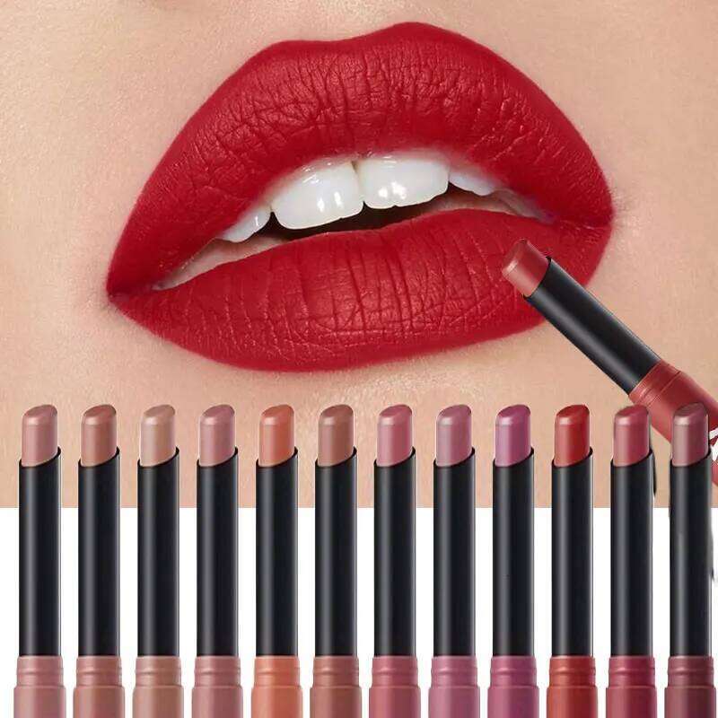 Highly Pigmented Long-Lasting Matte Lipstick Crayon - Available In Berry, Coral, Pink, And Red Shades H260302