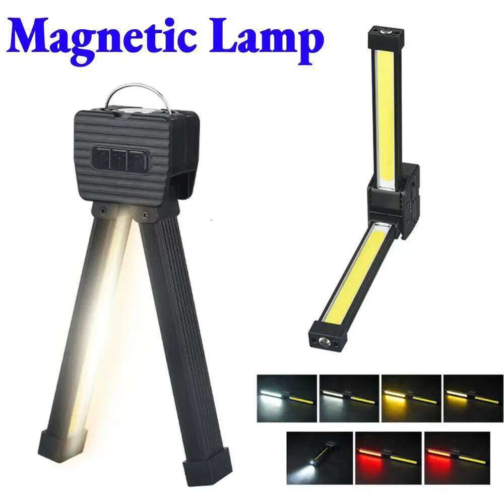 Gym Lamp Posing Magnetic Portable Torch Light with Hanging Hook USB Rechargeable for Car Repair Home Garage Emergency S260302