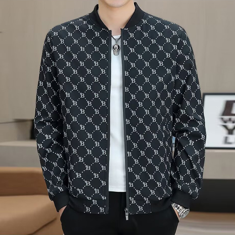 2026 Luxury Brand Designer Clothing Men's Spring And Autumn Jacket New Stand Collar Jacket Trendy Slim Fit Youth Thin Men's Baseball Collar 