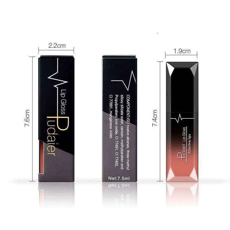 Pudaier 21Colors Nude Velvet LipGloss Waterproof Sexy Matte Liquid Lipstick Moisturizing Lip Gloss Lips Makeup Beauty Cosmetics H260302