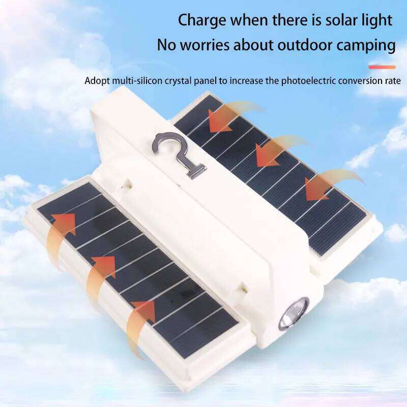 Solar Power LED Camping Lamp 90 Folding Portable Flashlight Lantern Outdoor Hiking Adventure Fishing Emergency Tent Light S260302